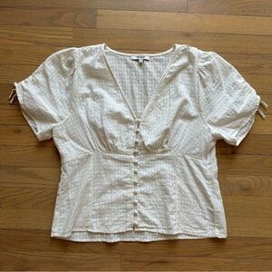 Madewell White “Evie” Button-Up Women's Top Size 8